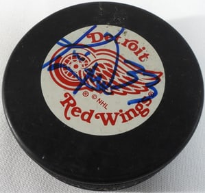 The Detroit Red Wings Hockey Puck