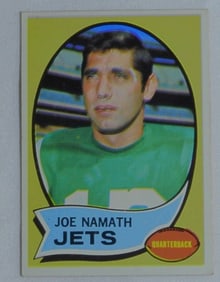1970 Joe Namath Football Card