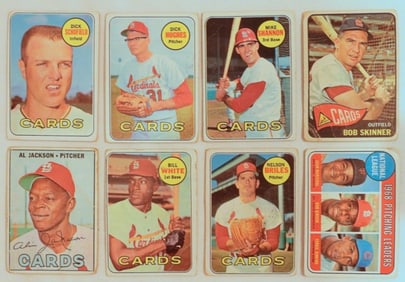 1960s TOPPS Baseball Card Lot Of 8
