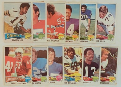1975 TOPPS Football Mixed Teams Lot Of 12