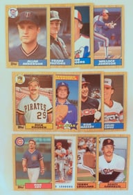 1987 TOPPS  Baseball Cards Lot Of 12