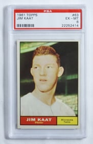 PSA 1961 TOPPS Jim Kaat #63