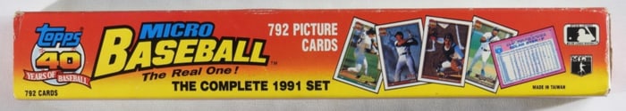 1991 TOPPS Micro Baseball Cards