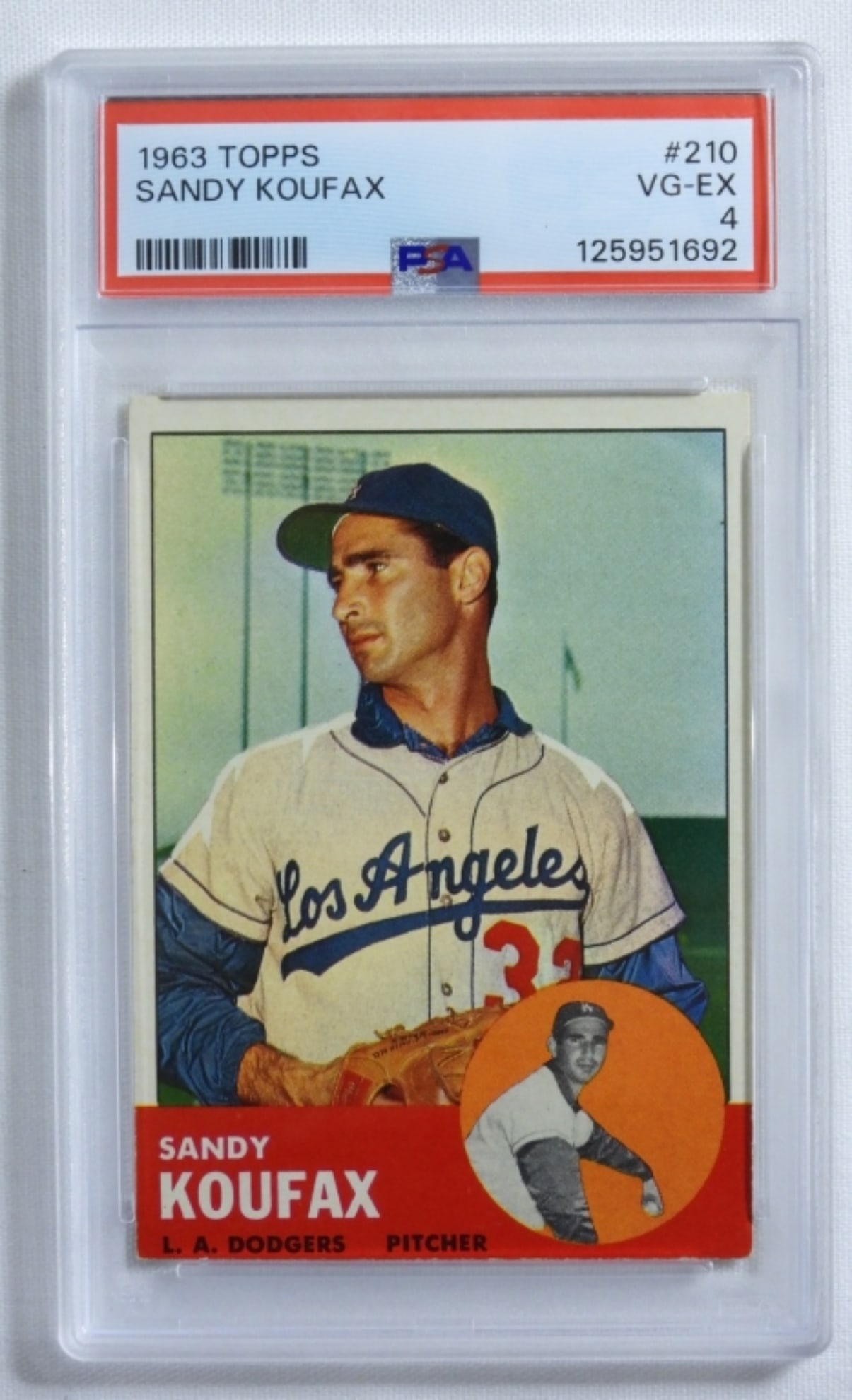 PSA 1963 TOPPS Sandy Koufax #210 (1 of 2)