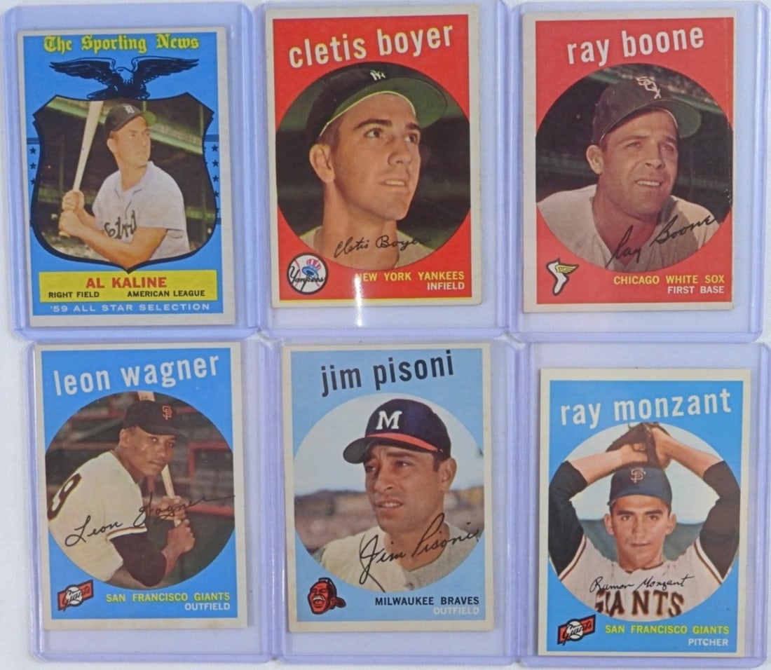 Mixed Lot Of 6 Baseball Cards (1 of 2)
