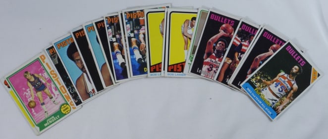 Mixed Basketball Cards, Bullets, And Pistons