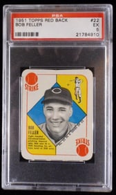 PSA TOPPS Red Back Bob Feller #22