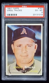 PSA 1957 TOPPS Virgil Trucks #187