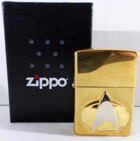 Unfired 2000 Star Trek 3D Emblem Zippo