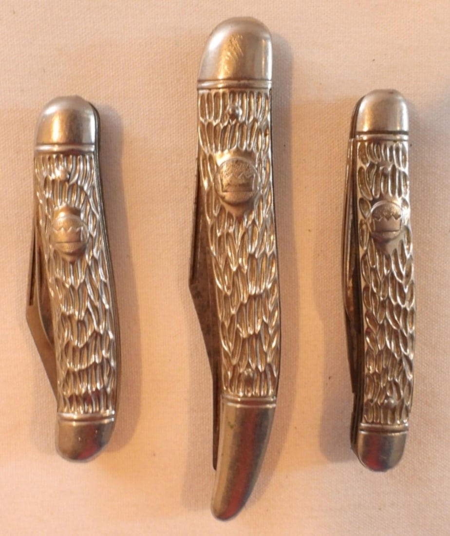 3 Imperial Pocket Knives Silver Tone (1 of 3)