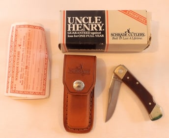 Schrade Uncle Henry Pocket Knife With Sheath