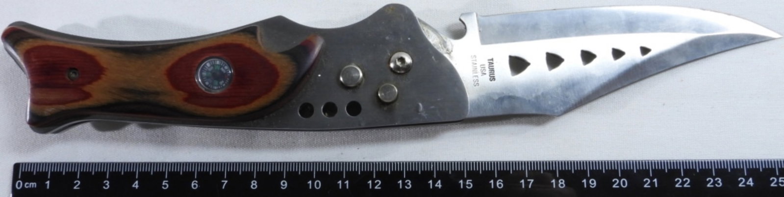 Tartus Lock back Knife: With Colorful, none handle with a compass