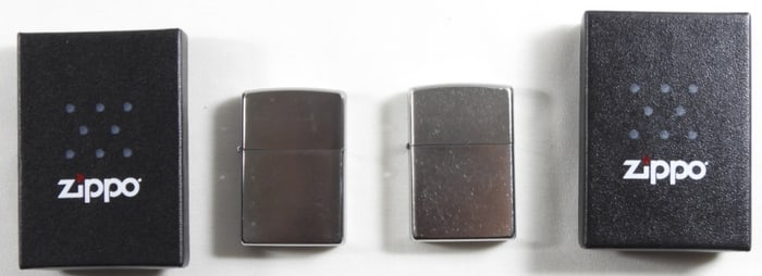 Sealed 2013 And 2016 Silver Plated Zippo