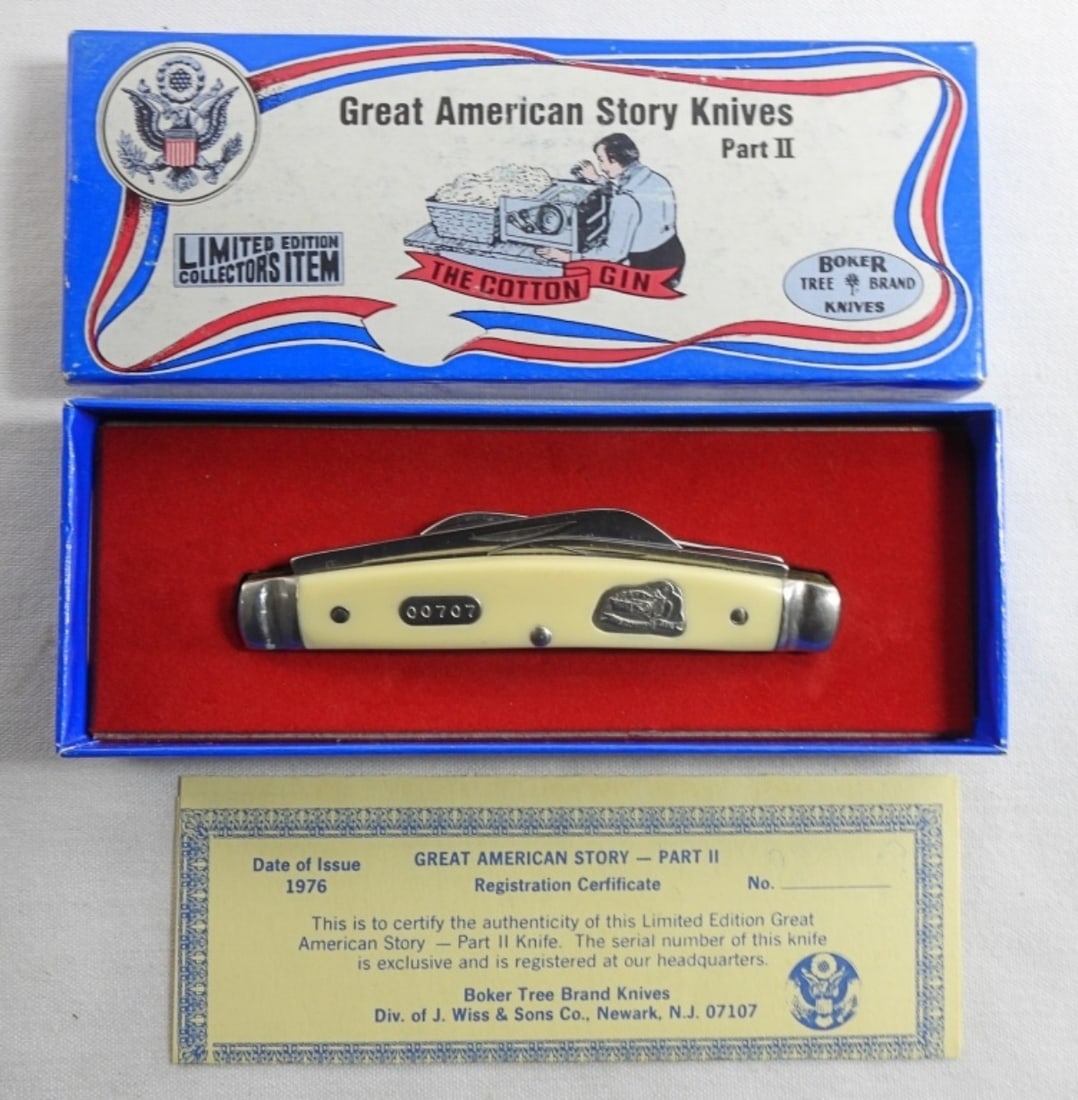 1782 The Cotton Gin Four-Blade Pocket Knife (1 of 3)