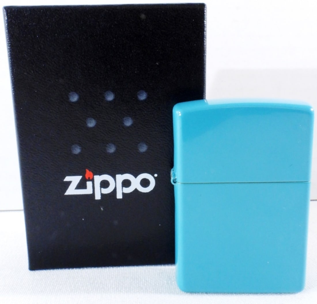 2021 Flat Turquoise Zippo Sealed: Comes in a box. Sealed