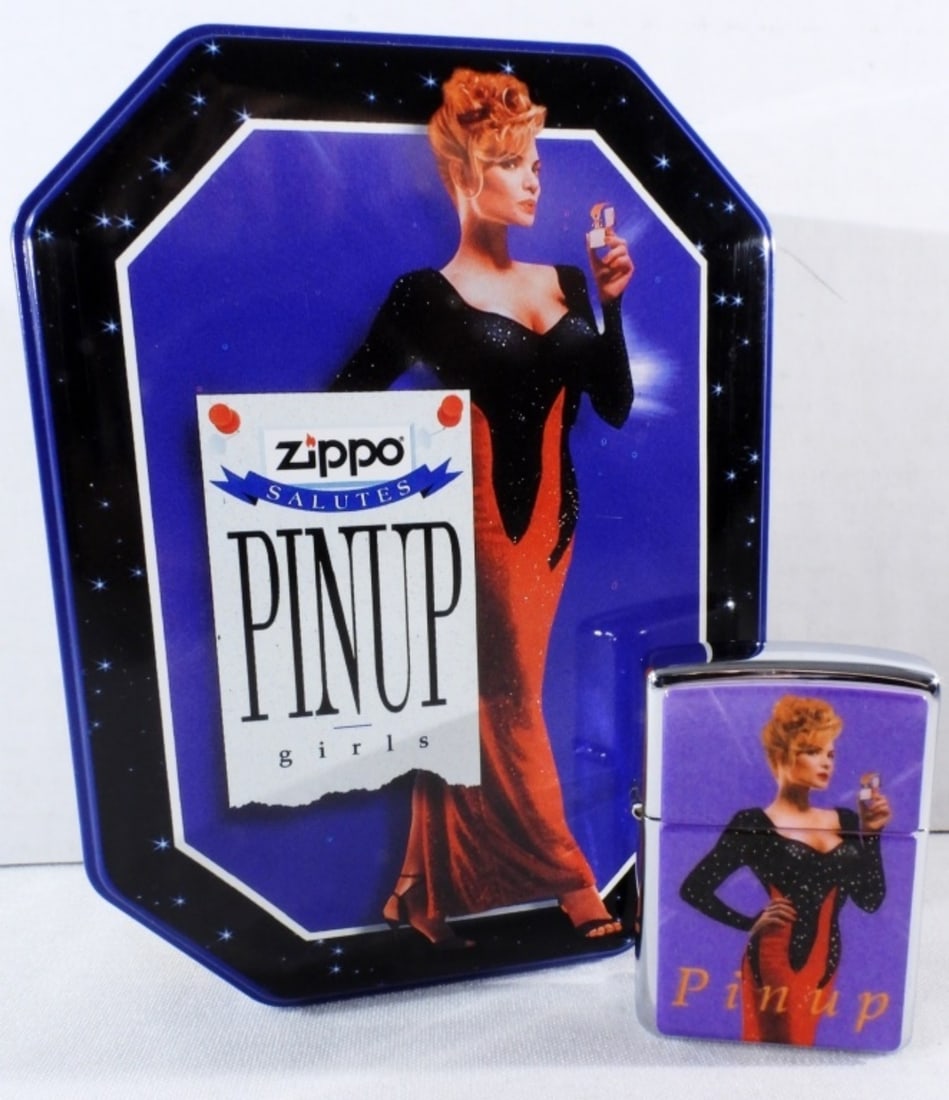 1996 Zippo Salutes Pinup Girls Series Joan Sealed: Comes in its original tin case. Limited Edition. 1996 and sealed