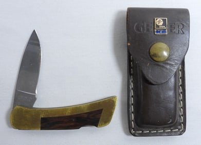 Gerber Folding Pocket Knife With Sheath