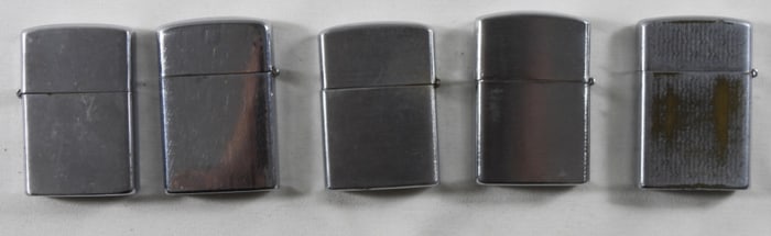 5 Silver-tone Lighters