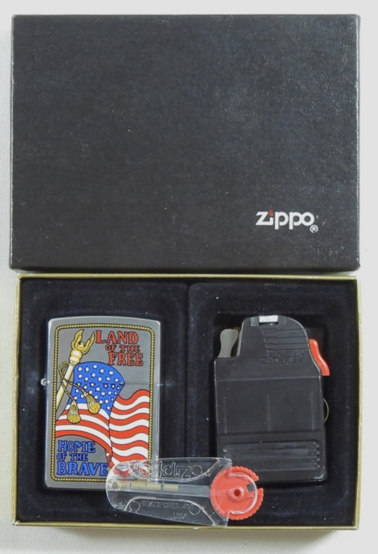 Unfired-Zippo 1996 Land Of The Free Zippo (1 of 3)