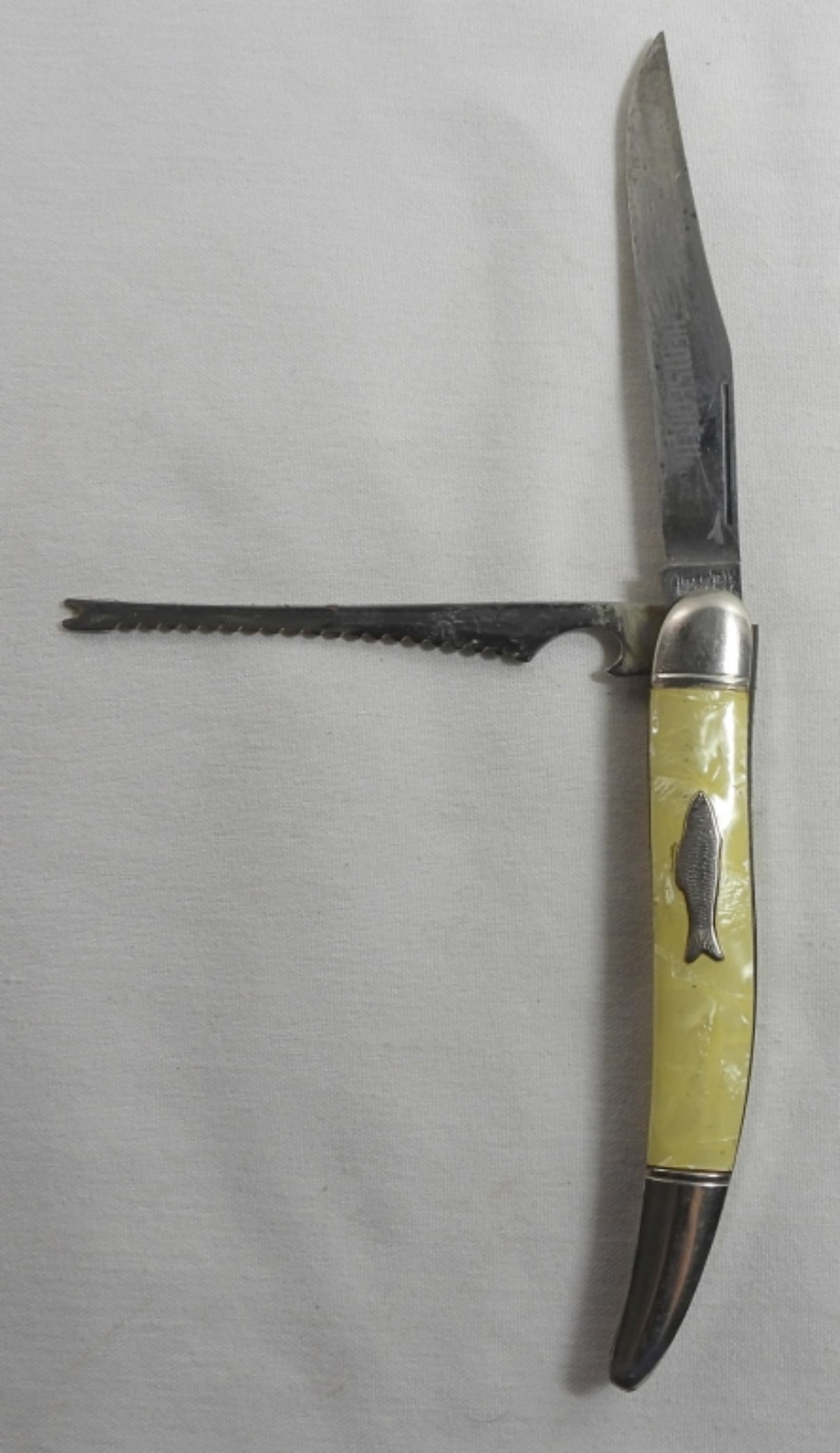 Imperial Fish Knife: Used. Pearl handle two-blade