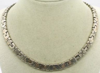 Heavy Taxco Sterling Necklace