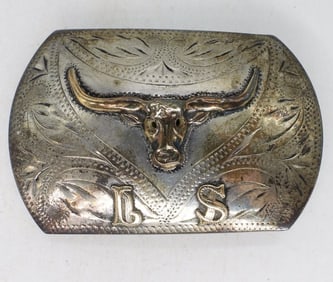 Ricardo 10k Sterling Bull Belt Buckle
