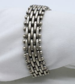 Taxco Sterling Heavy Bracelet