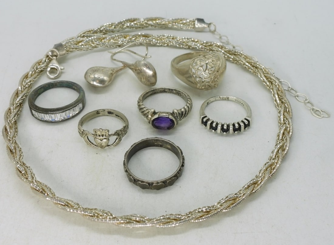 6 Rings, Necklace & Earrings 925 (1 of 2)