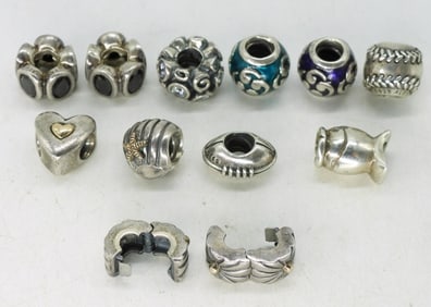 12 Sterling Modern 925 Charms
