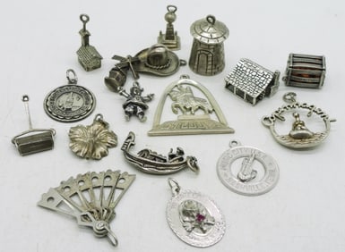 17 Sterling Vintage Charms