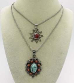 2 Southwest Inspired Sterling Necklaces