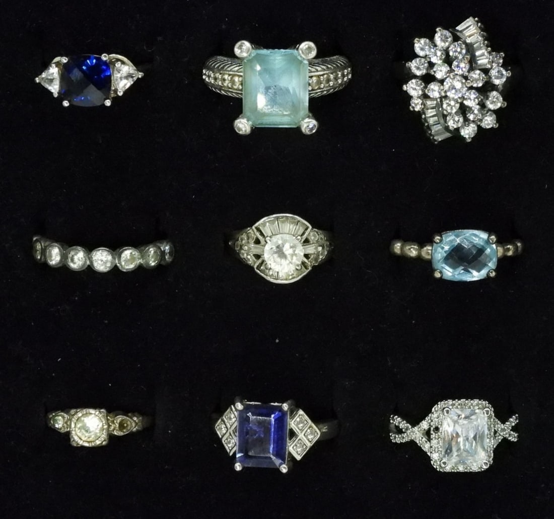 9 Gorgeous 925 Bridal Style Rings (1 of 2)