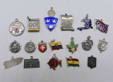 18 Sterling Vintage Charms