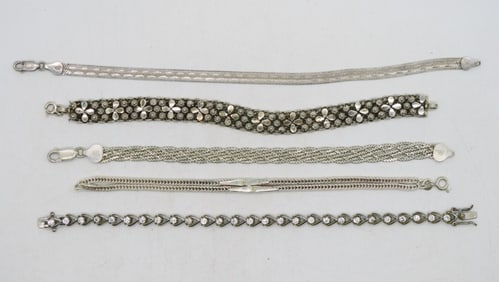 5 Sterling Bracelets