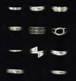 11 Sterling Bands - Rings