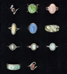 11 Sterling Fashion Rings