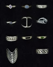 11 Sterling Fashion Rings