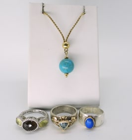 Judith Ripka, 925, 14k Rings & Necklace