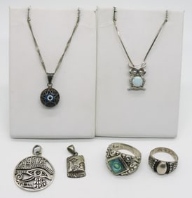 Sterling Mixed Lot of Necklaces & Rings