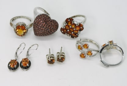Topaz Gemstone Rings & Earrings