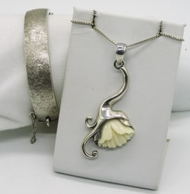 Pompei Designs Flower 925 Necklace