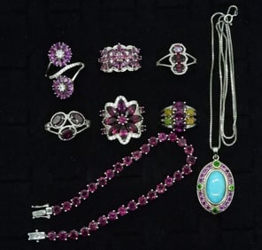 Rhodolite Garnet Rings & More Sterling