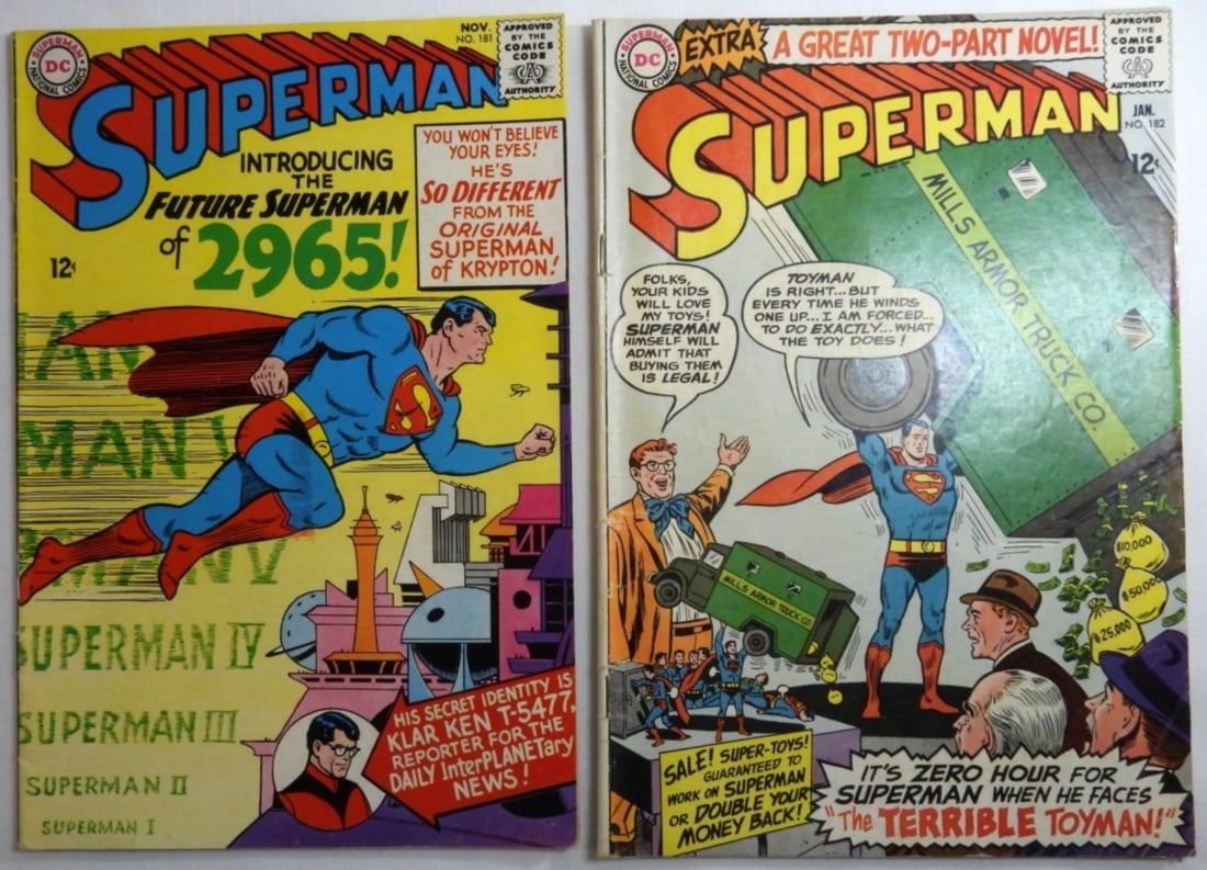 (2) DC 1960s Superman Numbers 181 & 182 (1 of 4)