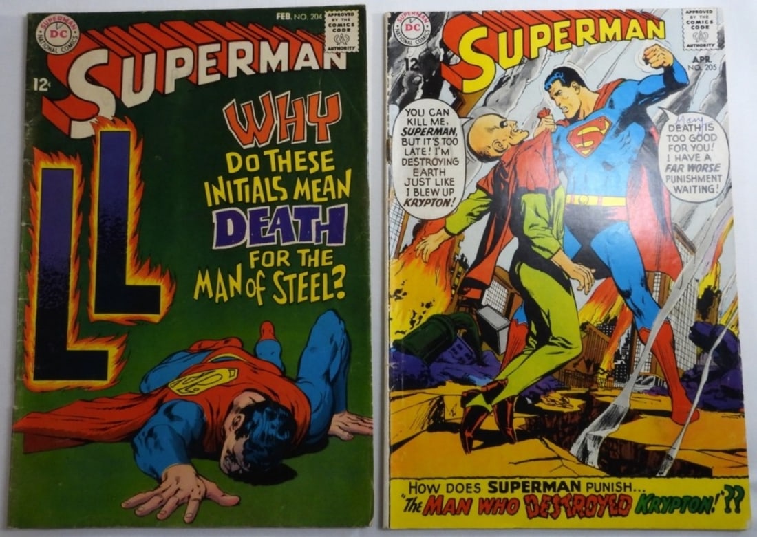 (2) DC 1960s Superman Numbers 204 & 205 (1 of 4)