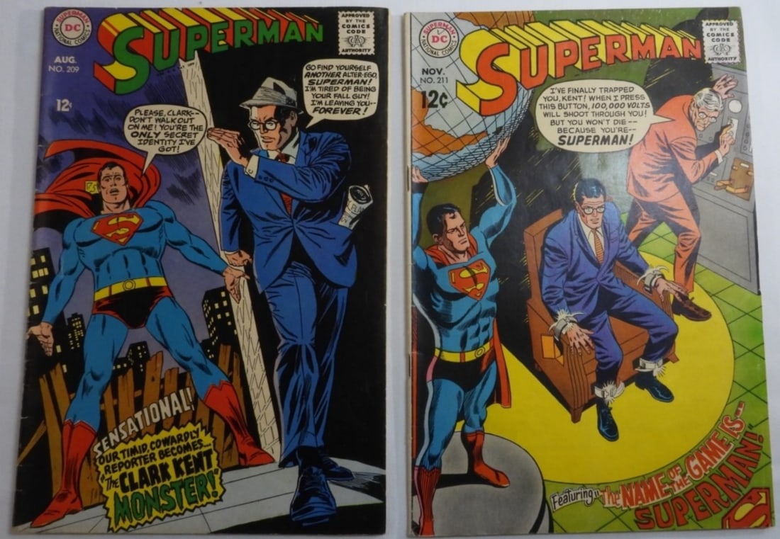(2) 1960s DC Superman Numbers 209 & 211 (1 of 4)
