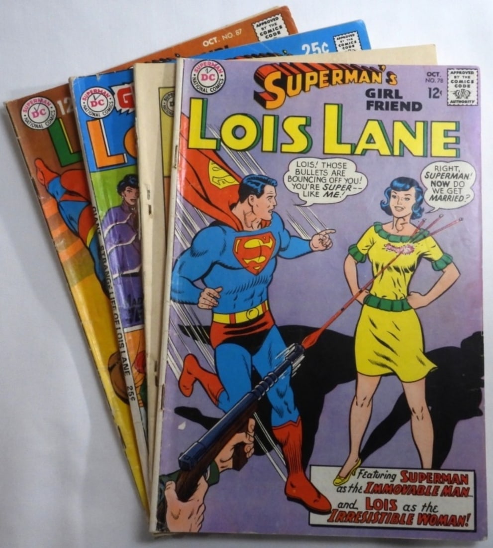 (4) Superman's Girl Fried Lois Lane: G Numbers 78,86,87, and 95. Number 86 is missing the cover. Number 86 is missing the cover.