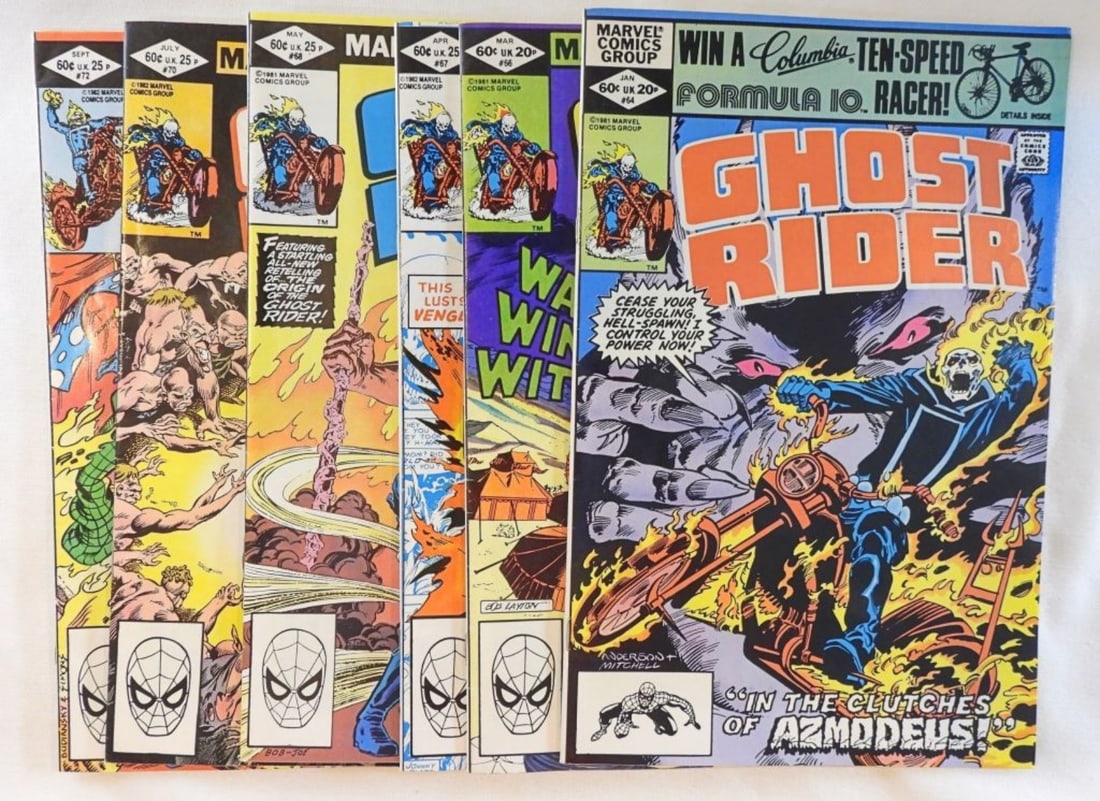 6 1980s Ghost Rider Marvel (1 of 3)