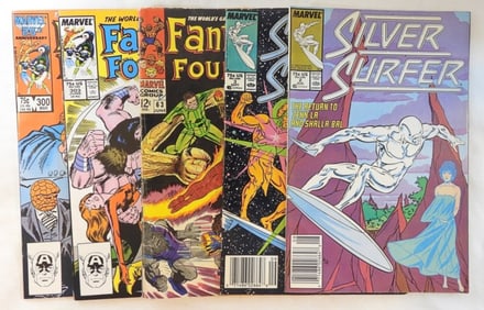Fantastic Four & The Silver Surfer Lot Of 5