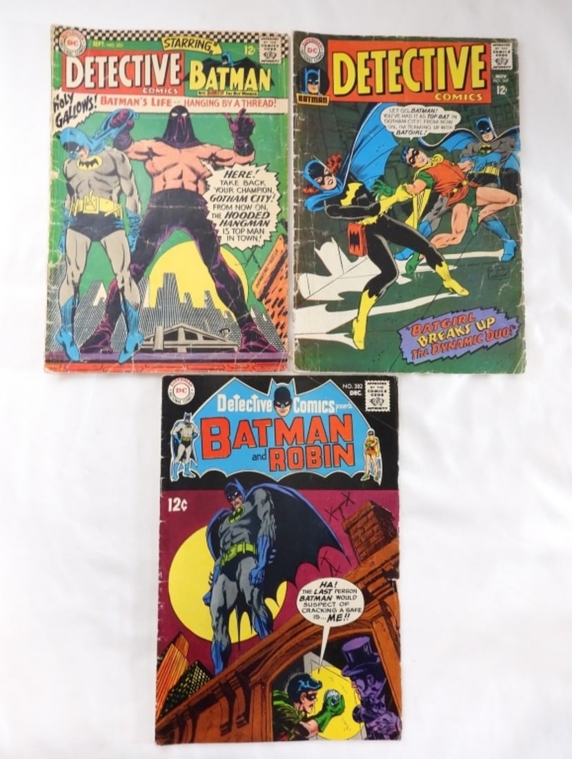 3 DC Batman & Robin Comics 1966-1968 (1 of 3)