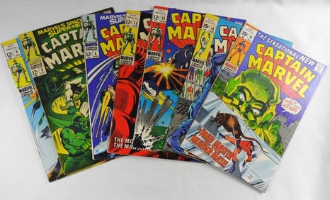 Captain Marvel Silver Age Lot Of 7